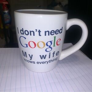 Home Essentials White Mug with Black Text